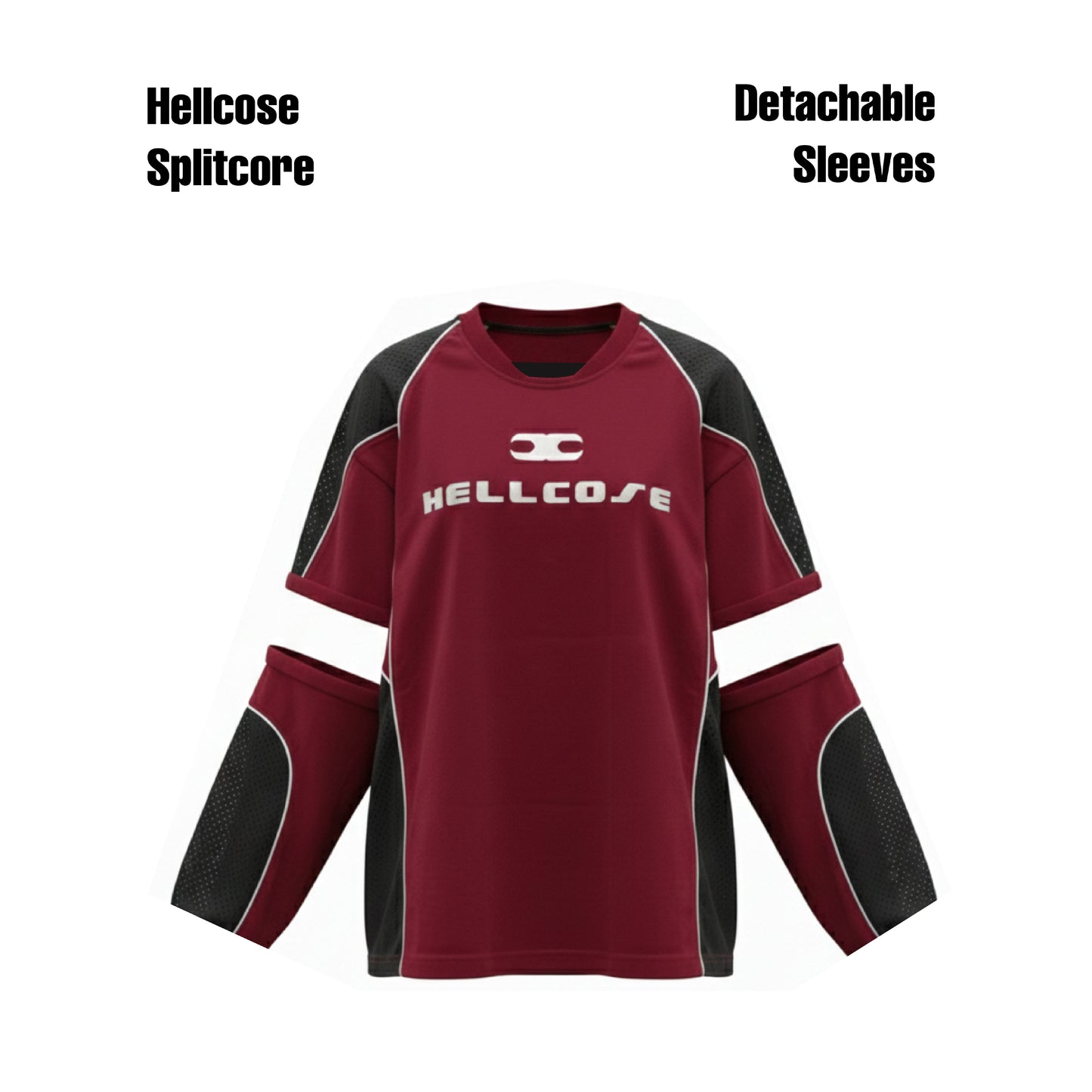 Splitcore Detachable sleeve Tshirt Cherry Red