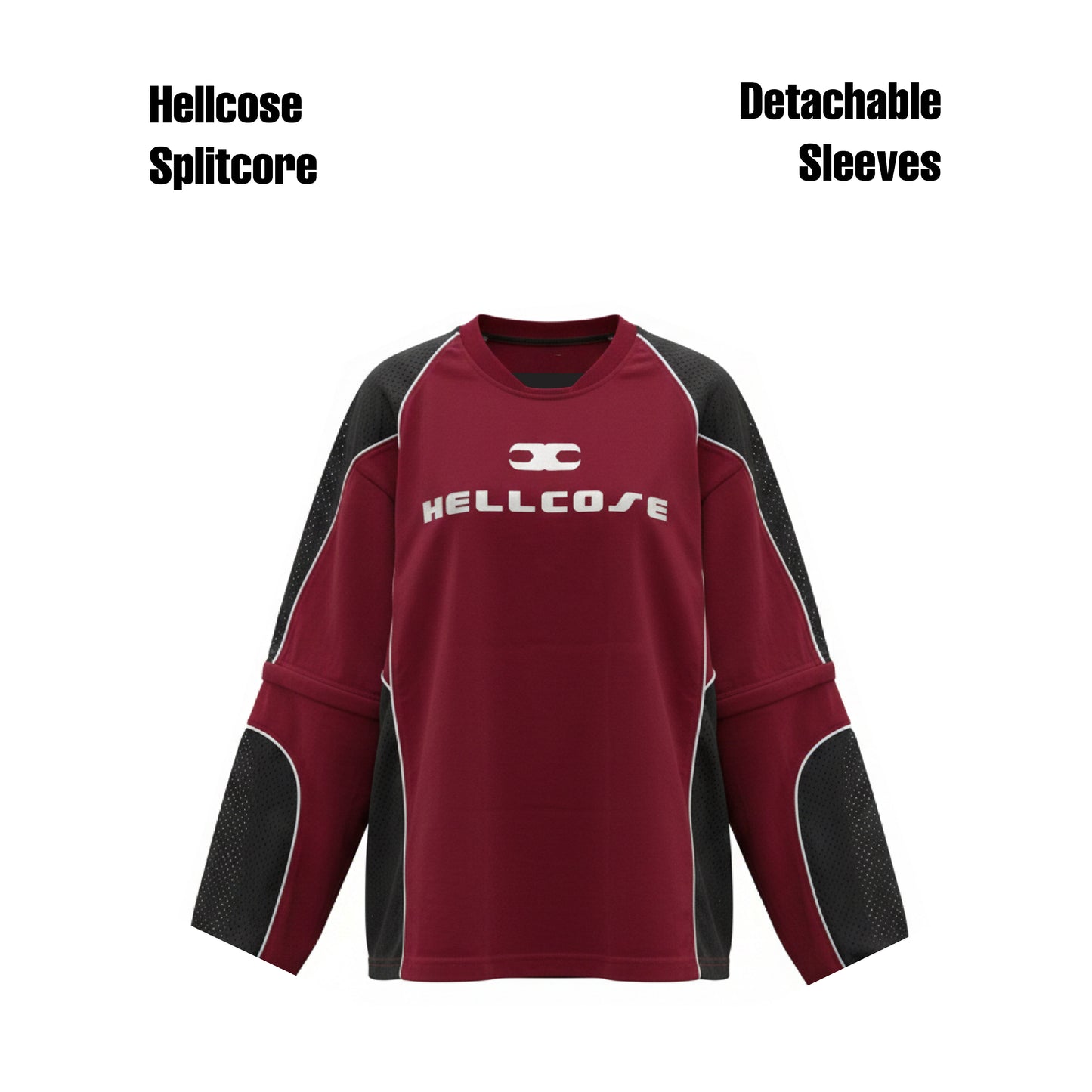 Splitcore Detachable sleeve Tshirt Cherry Red