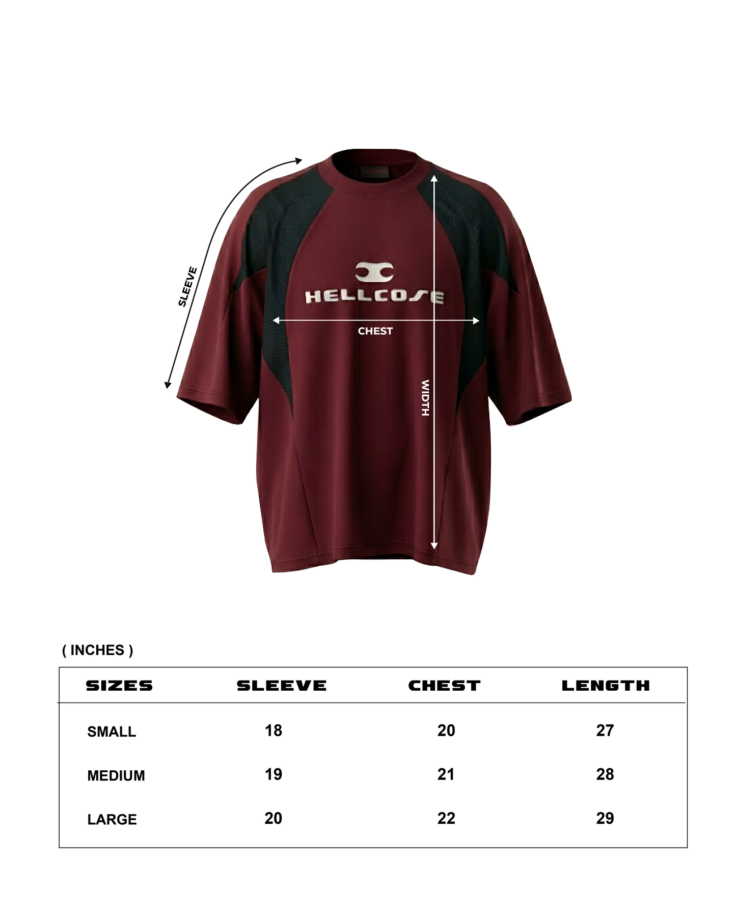 Axis Mesh Oversized Tshirt Maroon