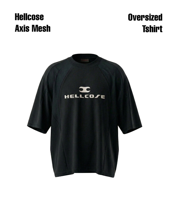 Axis Mesh Oversized Tshirt Black