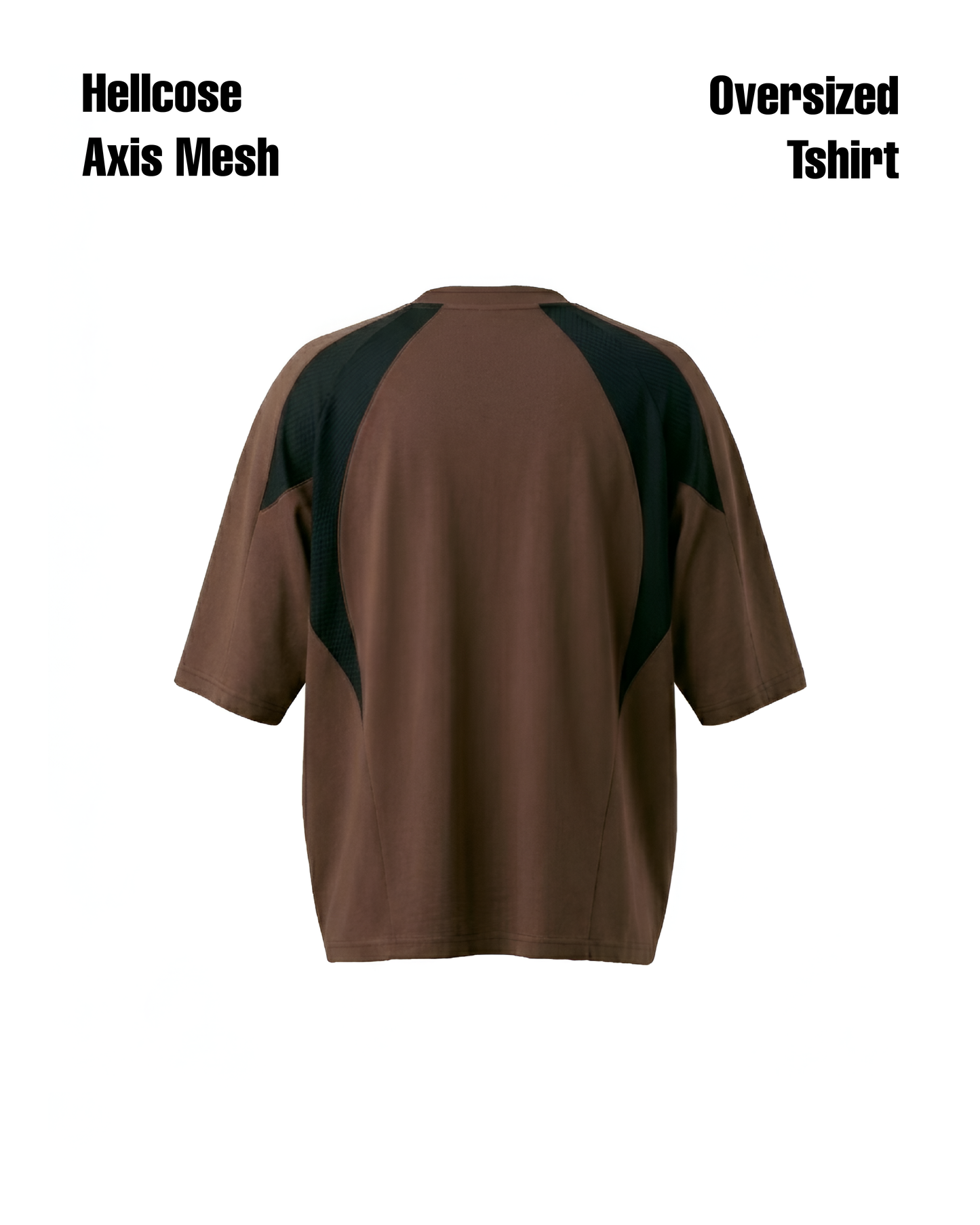 Axis Mesh Oversized Tshirt Coffee Brown