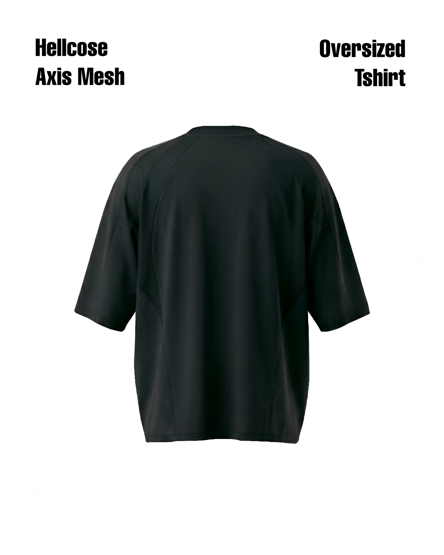 Axis Mesh Oversized Tshirt Black