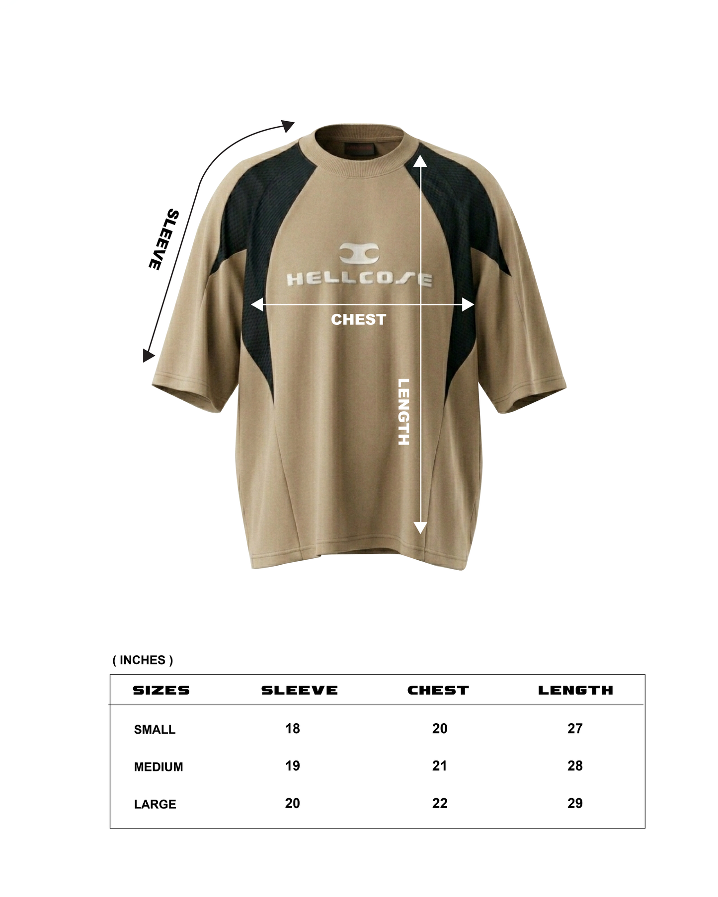 Axis Mesh Oversized Tshirt Beige