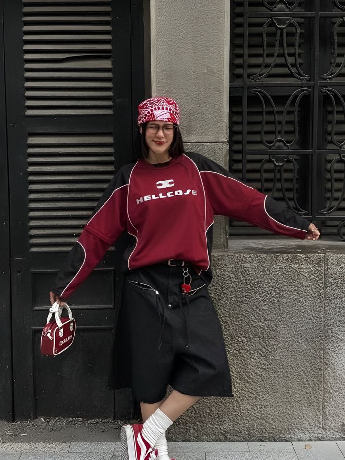 Splitcore Detachable sleeve Tshirt Cherry Red