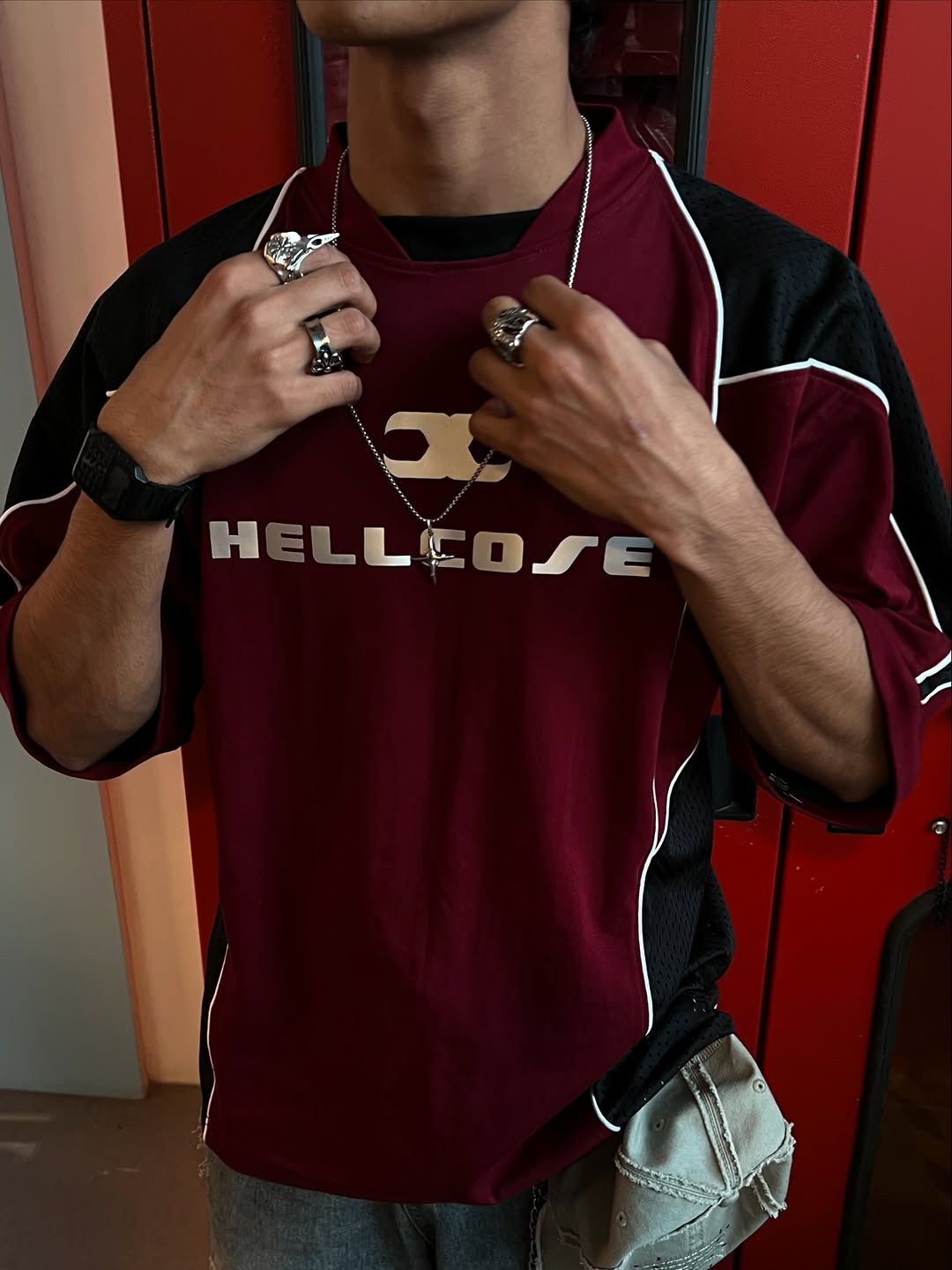 Splitcore Detachable sleeve Tshirt Cherry Red