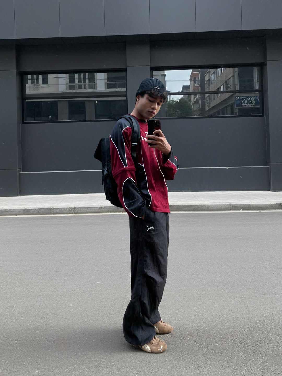 Splitcore Detachable sleeve Tshirt Cherry Red