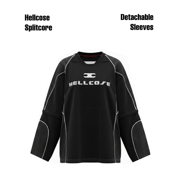 Splitcore Detachable Sleeve Tshirt Black